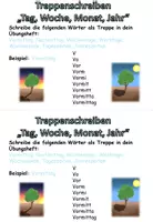 Vorschau - Aufgabenkarten - Treppenschreiben "Tag Woche Monat Jahr" DaZ - Seite 2