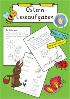 Vorschau - Arbeitsblätter - Leseaufgaben Ostern, Lesen, Lesetext, Frühling, Klasse 1, Klasse 2, Lerntheke - Deckblatt