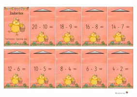 Vorschau - Aufgabenkarten - Karten für die Zauberbox_Halbieren (Thema Ostern) - Seite 2