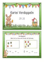 Vorschau - Aufgabenkarten - Kartei Verdoppeln ZR20 (Ostern) - Seite 2