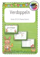Vorschau - Aufgabenkarten - Kartei Verdoppeln ZR20 (Ostern) - Deckblatt