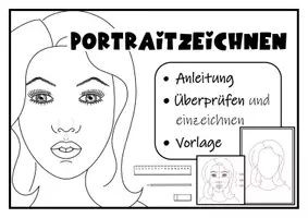 Vorschau - Stundenentwürfe - Portraitzeichnen (Anleitung und Vorlage) - Deckblatt