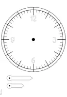 Vorschau - Mal- und Bastelvorlagen - Bastelvorlage: Uhr (8 verschiedene Versionen) - Seite 3