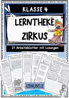 Vorschau - Unterrichtsreihen - Lerntheke Zirkus - Klasse 4 Grundschule - Zirkusprojekt - Deckblatt
