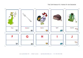 Vorschau - Arbeitsblätter - Anlaute zuordnen - 35 Kartenpaare für die Setzleiste - Anlautspiele - Buchstaben festigen - Freiarbeitsmaterial Deutsch Klasse 1 - Freiarbeit Deutsch Klasse 1 - Seite 2