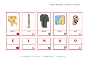 Vorschau - Arbeitsblätter - Anlaute zuordnen - 35 Kartenpaare für die Setzleiste - Anlautspiele - Buchstaben festigen - Freiarbeitsmaterial Deutsch Klasse 1 - Freiarbeit Deutsch Klasse 1 - Seite 3