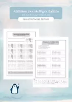 Vorschau - Arbeitsblätter - Halbschriftliche Addition zweistelliger Zahlen ZR 100 - Deckblatt