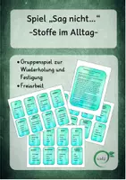 Vorschau - Spiele - Spiel "Sag nicht..." zum Thema: Stoffe im Alltag - Deckblatt