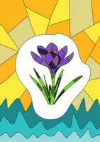 Vorschau - Arbeitsblätter - Frühblüher Kunst Suchsel Malvorlage - Seite 1