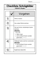 Vorschau - Arbeitsblätter - Schrägbilder zeichnen (Würfel & Quader) | Anleitung - Deckblatt