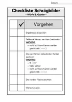 Vorschau - Arbeitsblätter - Schrägbilder zeichnen (Würfel & Quader) | Anleitung - Seite 1