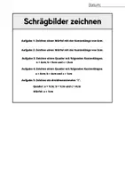 Vorschau - Arbeitsblätter - Schrägbilder zeichnen (Würfel & Quader) | Übungsaufgaben - Seite 1