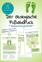 Vorschau - Stundenentwürfe - Der ökologische Fußabdruck (Klimamaterial) - Deckblatt