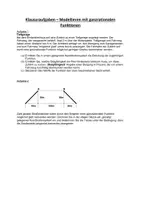 Vorschau - Arbeitsblätter - Klausuraufgaben Modellieren mit ganzrationalen Funktionen - Deckblatt