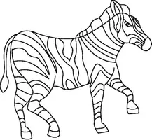Aperçu - Matériel pour travaux manuels / dessin - Coloriages Zèbre - Page 3