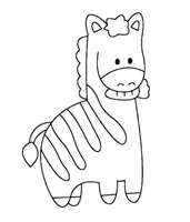 Aperçu - Matériel pour travaux manuels / dessin - Coloriages Zèbre - Page 1