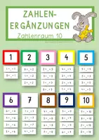 Vorschau - Arbeitsblätter - Kopfrechnen mit Lückenhalter (ergänzen) - Deckblatt