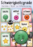Vorschau - Poster - Schwierigkeitsgrade - Karten zur Differenzierung / Sterne - Deckblatt
