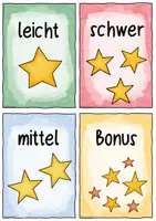 Vorschau - Poster - Schwierigkeitsgrade - Karten zur Differenzierung / Sterne - Seite 2