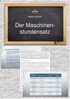 Vorschau - Präsentationen/Tafelbilder - Der Maschinenstundensatz - Deckblatt