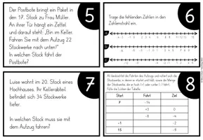 Vorschau - Aufgabenkarten - Mathe Aufgabenkarten negative Zahlen - Seite 3