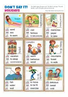 Vorschau - Spiele - holidays / vacation Don't say it Englisch Spiel - Seite 2