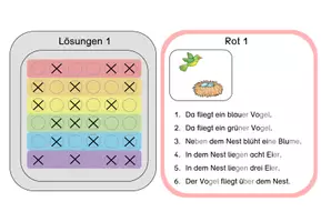 Vorschau - Spiele - Sätze lesen mit Pop it`s - Klasse 1 - Seite 1