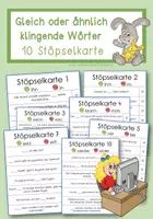 Vorschau - Stationenlernen - Gleich oder ähnlich klingende Wörter - Deckblatt