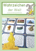 Vorschau - Bildkarten - Lesezuordnungskartei - Sehenswürdigkeiten / Wahrzeichen - Deckblatt