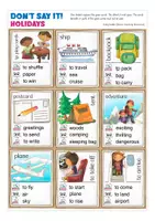 Vista previa - Juegos / Gamificación - holidays / vacation / travelling Don't say it! game English / Inglés - página 3