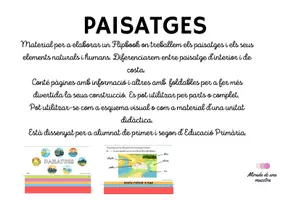 Vista previa - Hojas de trabajo - PAISATGES I ELS SEUS ELEMENTS - Portada