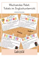Vorschau - Anderer Materialtyp - Wachsendes Paket: Tickets im Englischunterricht - Deckblatt