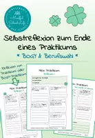 Vorschau - Arbeitsblätter - Selbstreflexion zum Ende eines Praktikums (Berufswahl & BOGY) - Deckblatt