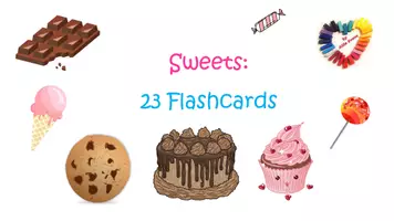 Vorschau - Fördermaterial/Inklusion - Sweets: 23 Flashcards - Seite 1