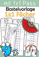 Vorschau - Stationenlernen - Multiplikation - Einmaleins Fächer inklusive 1x1 Pass - Deckblatt