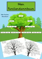 Vorschau - Arbeitsblätter - Mein Familienstammbaum - Familie - Deckblatt