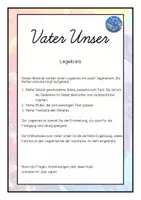 Vorschau - Mal- und Bastelvorlagen - Vater Unser - Legekreis - Seite 1