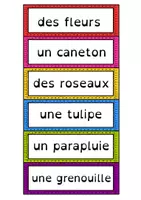 Aperçu - Feuilles d'exercices - Mur de mots : le printemps + référentiel enfants - Page 1