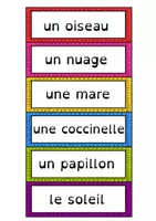 Aperçu - Feuilles d'exercices - Mur de mots : le printemps + référentiel enfants - Page 2