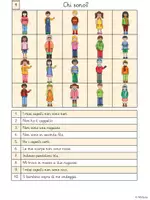 Vorschau - Arbeitsblätter - Puzzle di lettura - Chi sono? - I bambini - Seite 1