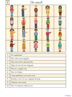 Vorschau - Arbeitsblätter - Puzzle di lettura - Chi sono? - I bambini - Seite 3