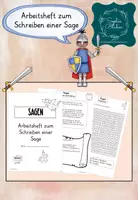 Vorschau - Unterrichtsreihen - Arbeitsheft zum Schreiben einer Sage - Deckblatt
