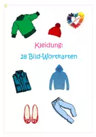 Vorschau - Fördermaterial/Inklusion - DaZ/DaF: Kleidung 28 Bild-Wortkarten - Deckblatt