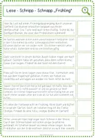 Vorschau - Arbeitsblätter - Lese-Schnipp-Schnapp Frühling #hellospringateduki - Seite 1