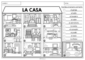 Vorschau - Arbeitsblätter - La casa - AB Haus beschriften - Seite 2
