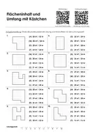 Vorschau - Arbeitsblätter - Umfang und Flächeninhalt von Rechteck / Quadrat - Multiple Choice - Seite 3