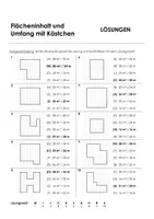 Vorschau - Arbeitsblätter - Umfang und Flächeninhalt von Rechteck / Quadrat - Multiple Choice - Seite 1