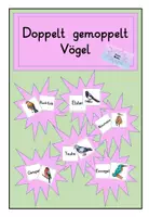 Vorschau - Arbeitsblätter - "Doppelt gemoppelt" zum Thema Vögel - Deckblatt