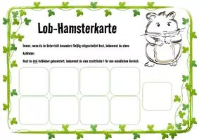 Vorschau - Bildkarten - Lob-Hamsterkarte - Seite 1