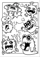 Vorschau - Mal- und Bastelvorlagen - Monster AG PopUp Art Comic Malvorlagen - Deckblatt